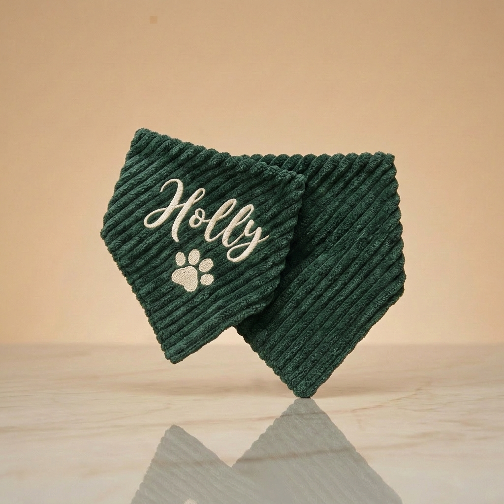 Besticktes Halstuch für Hunde – Individuell personalisiert