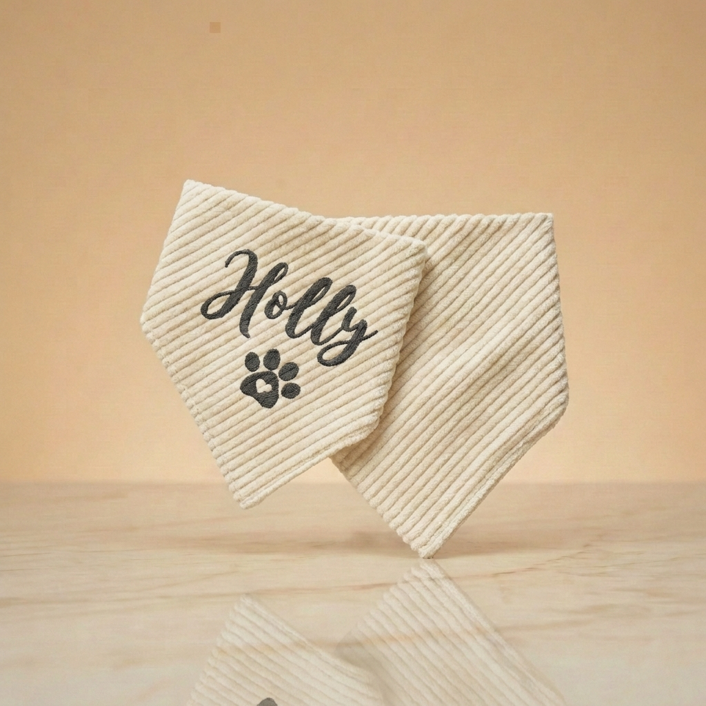 Besticktes Halstuch für Hunde – Individuell personalisiert